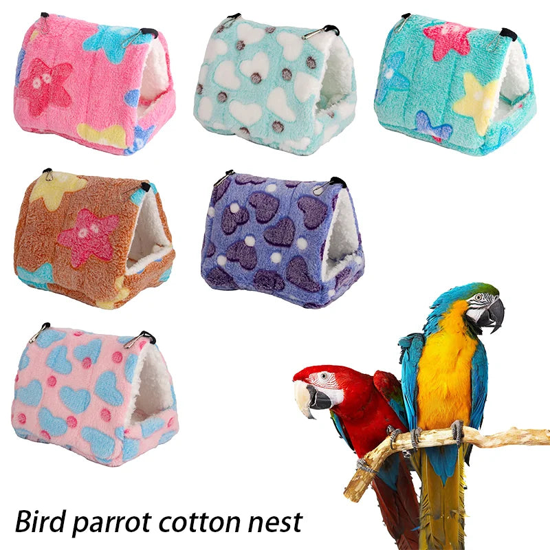 Plush Bird Nest for Parrot Birds Hammock Birdcage Decoration Hamster Nest Bird Accessories jaulas para pájaros 1pcs