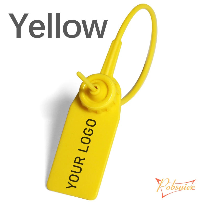 Pobsuier 100Pcs Custom Plastic Labels Clothing Brand Tag Disposable Personalized Security Hang Tags for Clothes Shoes 180mm/7.1"