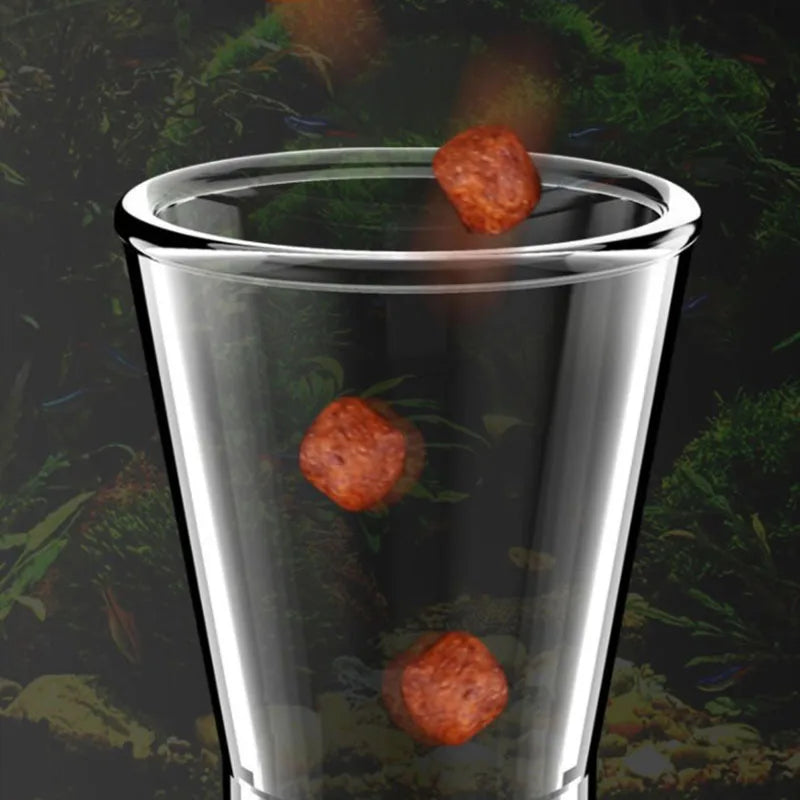 Glass Aquarium Feeder Tube Dish Transparent Fish Tank Shrimp Snail Food Feeder Bowl Aquarium Feeding Accessories Shrimp Feeding