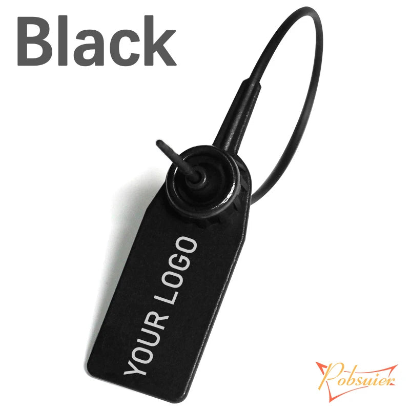 Pobsuier 100Pcs Custom Plastic Labels Clothing Brand Tag Disposable Personalized Security Hang Tags for Clothes Shoes 180mm/7.1"