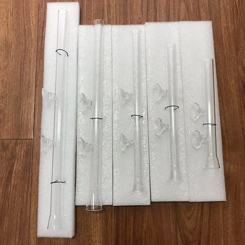 Glass Aquarium Feeder Tube Dish Transparent Fish Tank Shrimp Snail Food Feeder Bowl Aquarium Feeding Accessories Shrimp Feeders