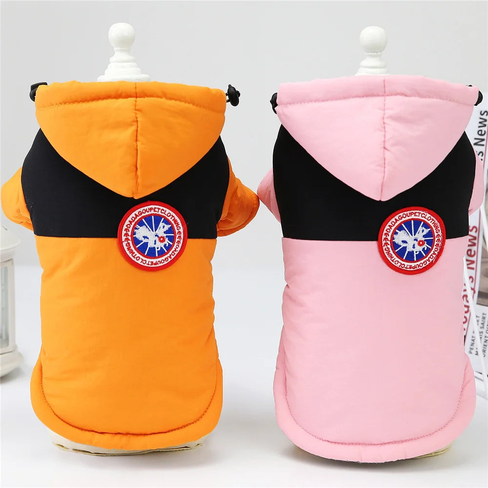 Pet Cats Dog Clothes Winter Warm Down Jacket For Small Dogs Cotton Chihuahua Hooded Clothes Dog Windproof Clothing Coat Apparel