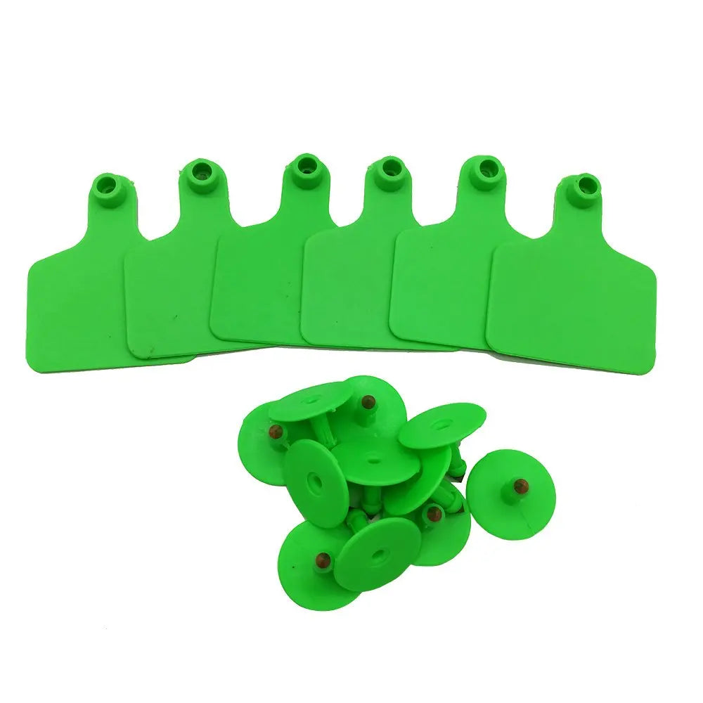 100 Pcs Animal identification,Blank ear tag Apply to pig Cattle sheep donkey horse Farm animal feeding tools