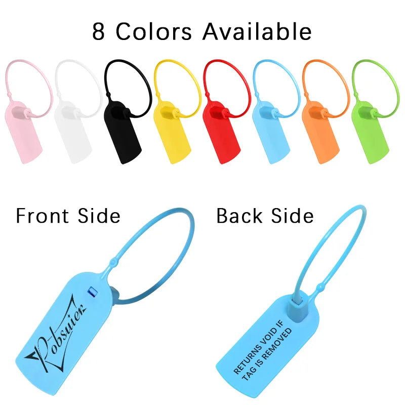 100Pcs Custom Clothing Hang Tags Personalized Plastic Security Print Garment Shoe Clothes Product Logo Gift Tag Label 200mm/7.8"