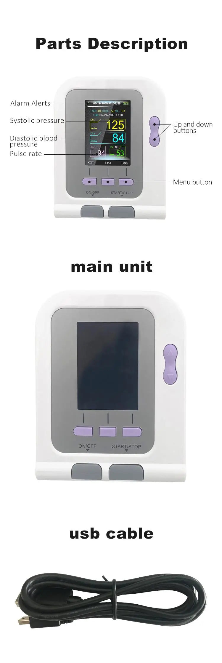 CONTEC08a Vet Animal Blood Pressure Detector Can Be Equipped With Blood Oxygen Function Probe And Cuff Of Various Sizes