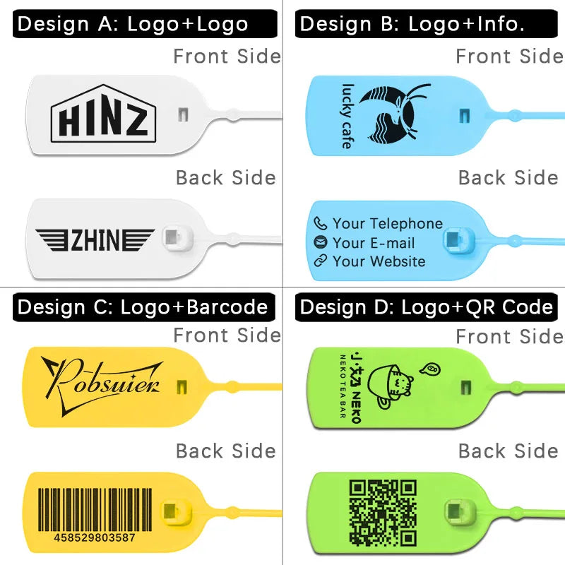 100Pcs Custom Clothing Hang Tags Personalized Plastic Security Print Garment Shoe Clothes Product Logo Gift Tag Label 200mm/7.8"