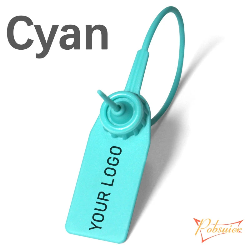 Pobsuier 100Pcs Custom Plastic Labels Clothing Brand Tag Disposable Personalized Security Hang Tags for Clothes Shoes 180mm/7.1"