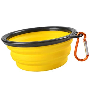 1000ml Large Collapsible Dog Pet Folding Silicone Bowl Outdoor Travel Portable Puppy Food Container Feeder Dish Bowl