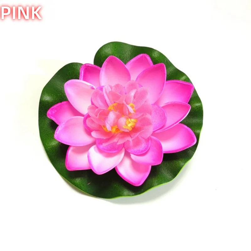 1PCS lifelike multi-color lotus floating foam flowers, suitable for ponds and aquariums, 4-inch garden decoration festival decor
