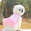Floral Princess Dog Dress, Flower Puppy Apparel For Mini To Medium Dogs, Breathable And Soft, Perfect For Outings