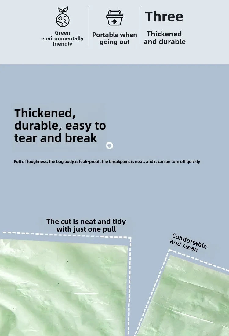 Litter Outdoor Home Clean Pet Poop Bag Solid Color Printed Pet Garbage Bag Clean Poop Bag Dog Walking Portable Poop Bag For Dogs