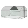 Large Chicken Coop Metal Chicken Run with Waterproof and Anti-UV Cover, Dome Shaped Walk-in Fence Cage Hen House