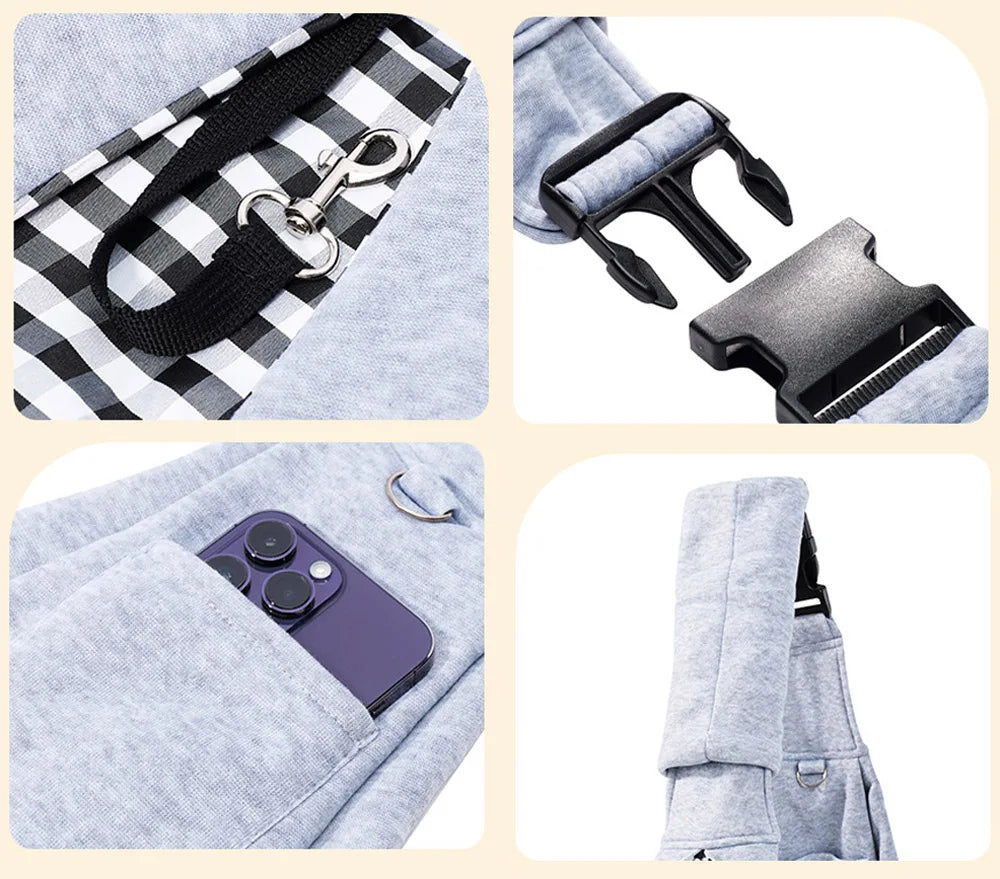 Pet Comfortable Dog Bag Pet Crossbody Shoulder Big Bag Outdoor Travel Portable Cat Puppy Sling Carrier Bag For Small Medium Dogs