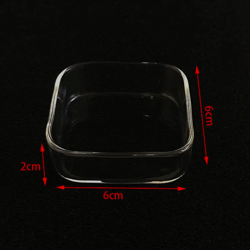 Glass Aquarium Feeder Tube Dish Transparent Fish Tank Shrimp Snail Food Feeder Bowl Aquarium Feeding Accessories Shrimp Feeding