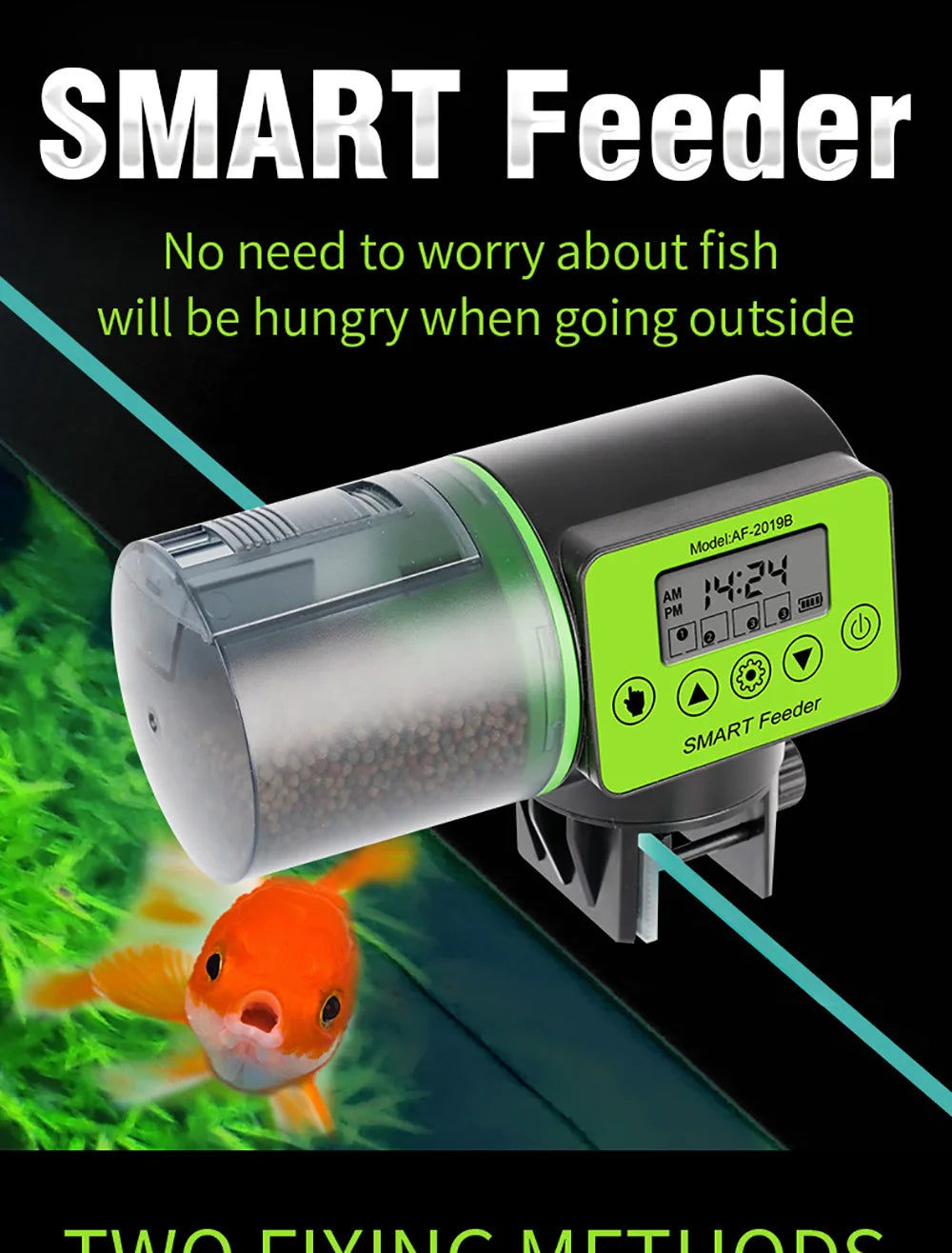 Automatic Fish Feeder Digital Fish Tank Aquarium Food Dispenser Plastic Intelligent Timing Electric Fish Feeding Tool For Turtle