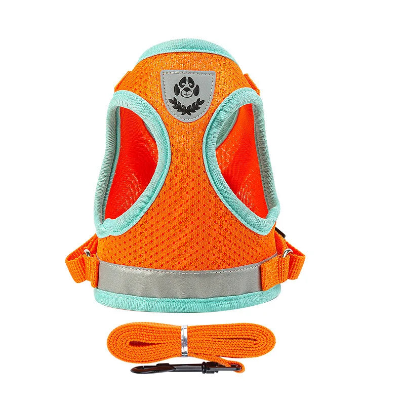 Dog Harness Vest Set for Small Medium Dog Harness Leash Puppy Cat Vest Harness Puppy Pet Kitten Leads Reflective Cats Collar