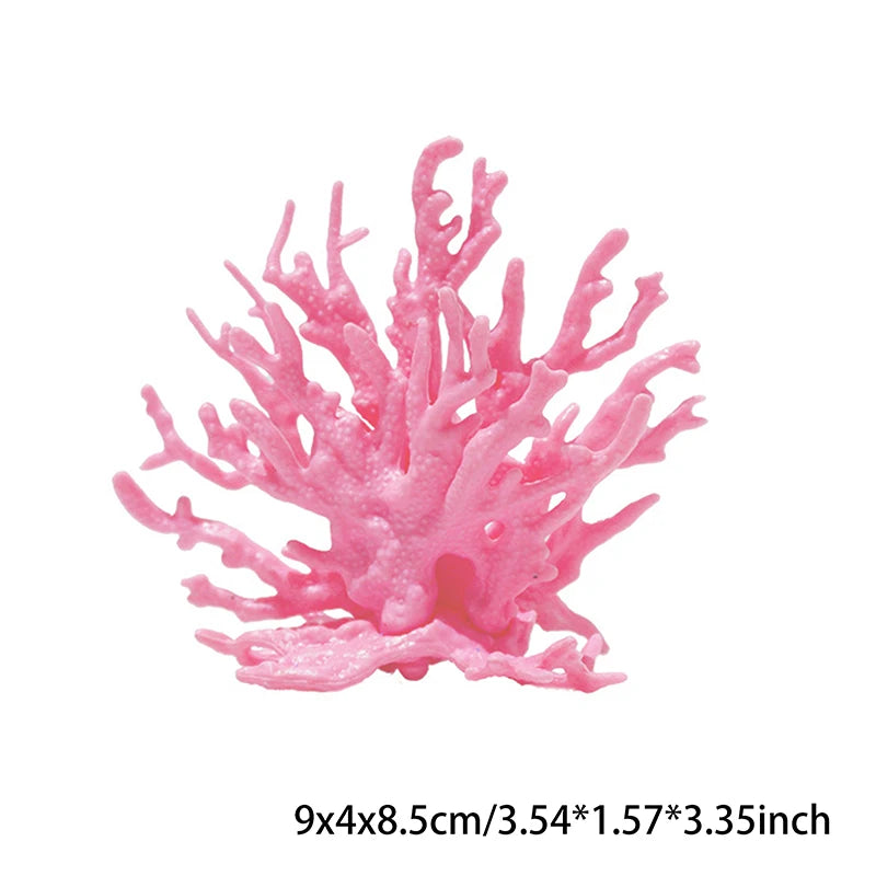 Mini Fish Tank Decorartion Resin Simulation Coral Micro Landscape Fish Tank Starfish Aquarium Decor Ornaments Plants Accessories