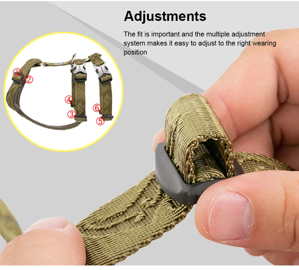 Winhyepet Dog Harness Pet Strap Adjustable Vest Triple Anti-escape Traveling Walking Pet Accessories For Small Meduim Large Dogs
