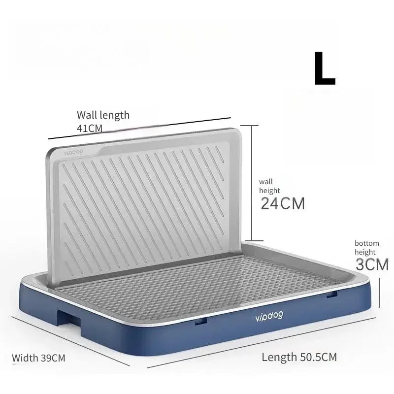 Anti-Splash Pet Dog WC Toilet - Baffle Design with Removable Net Puppy Potty Pan Litter Box & Practical Cleaning Training Tool