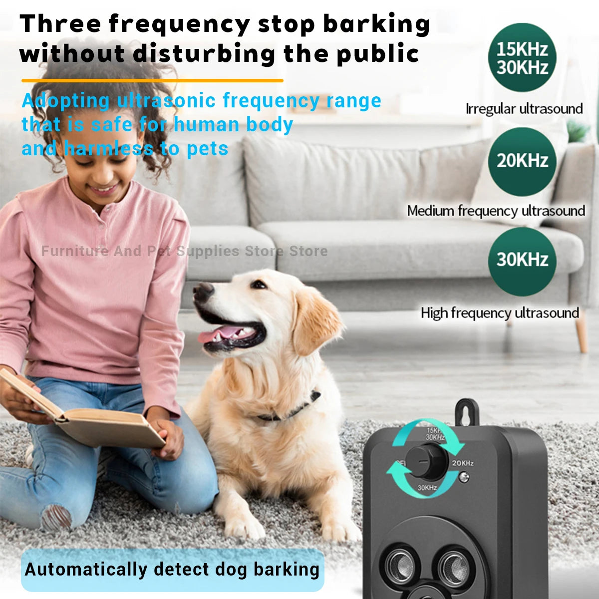 Anti Barking Devices Auto Barking Control Devices with 3 Modes Ultrasonic Dog Stop Barking Dog Devices
