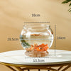 Transparent Round Ornamental Fish Tank Portable Goldfish Small Fish Bowl Pet Plastic Lightweight Desk Aquarium Bowl Home Decor