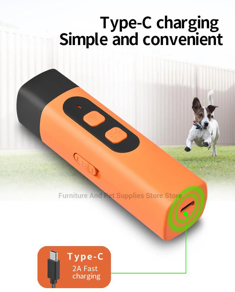 New Pet Dog Repeller Ultrasonic Dog Training Device Rechargeable Anti Dog Bark Stop-Barking Deterrent Device With LED Flashlight