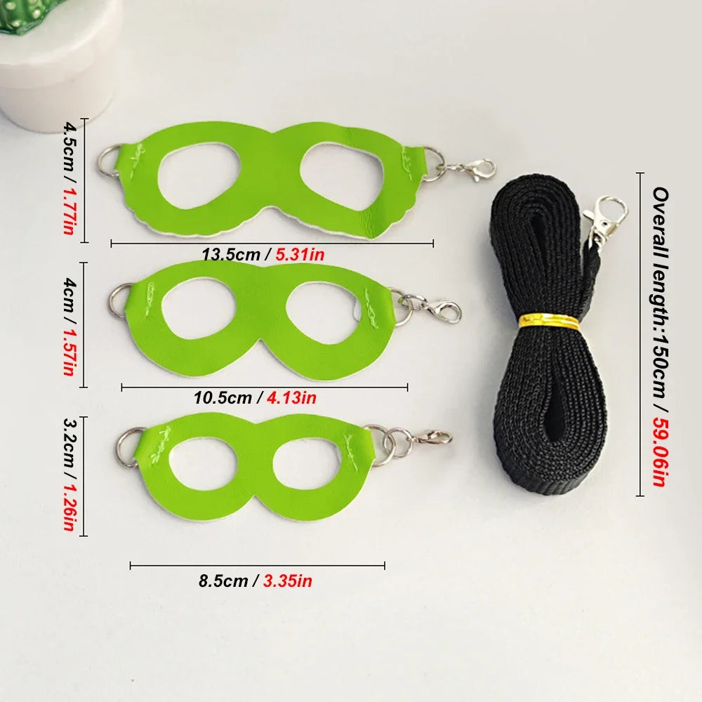 4 Pcs /set Sugar Quoll Harness + Leash Set Escape-Proof Adjustable Collar for Pet Small Animals Hamsters Sugar Gliders Squirrels