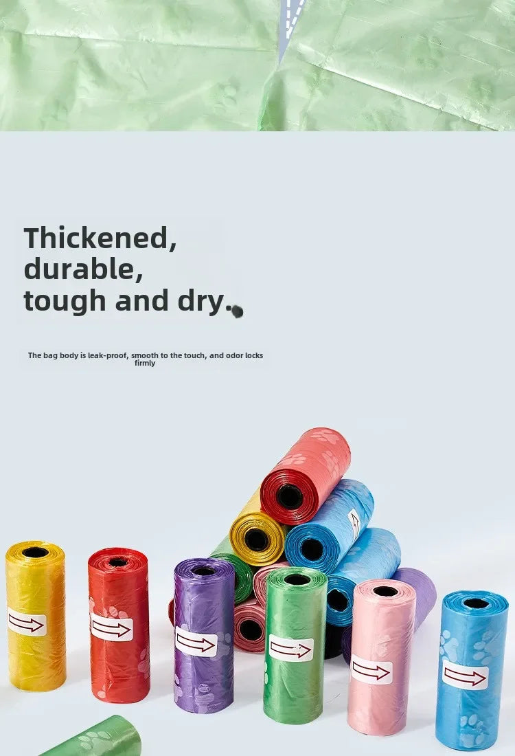 Litter Outdoor Home Clean Pet Poop Bag Solid Color Printed Pet Garbage Bag Clean Poop Bag Dog Walking Portable Poop Bag For Dogs