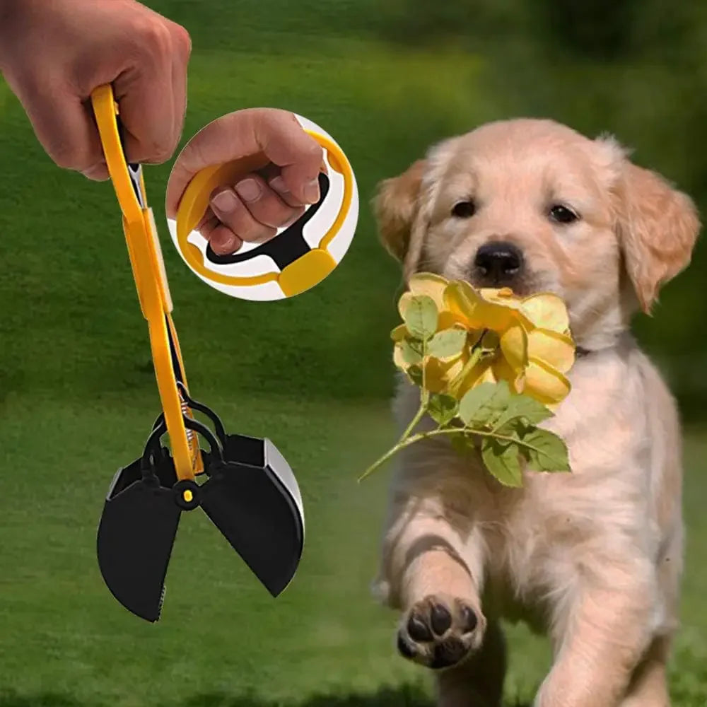 Pet Dog Long Handle Pet Pooper Scooper Dog Cat Waste Picker Jaw Poop Scoop Pick Up Clean Waste Cleaning Tools Pet Supplies 28CM