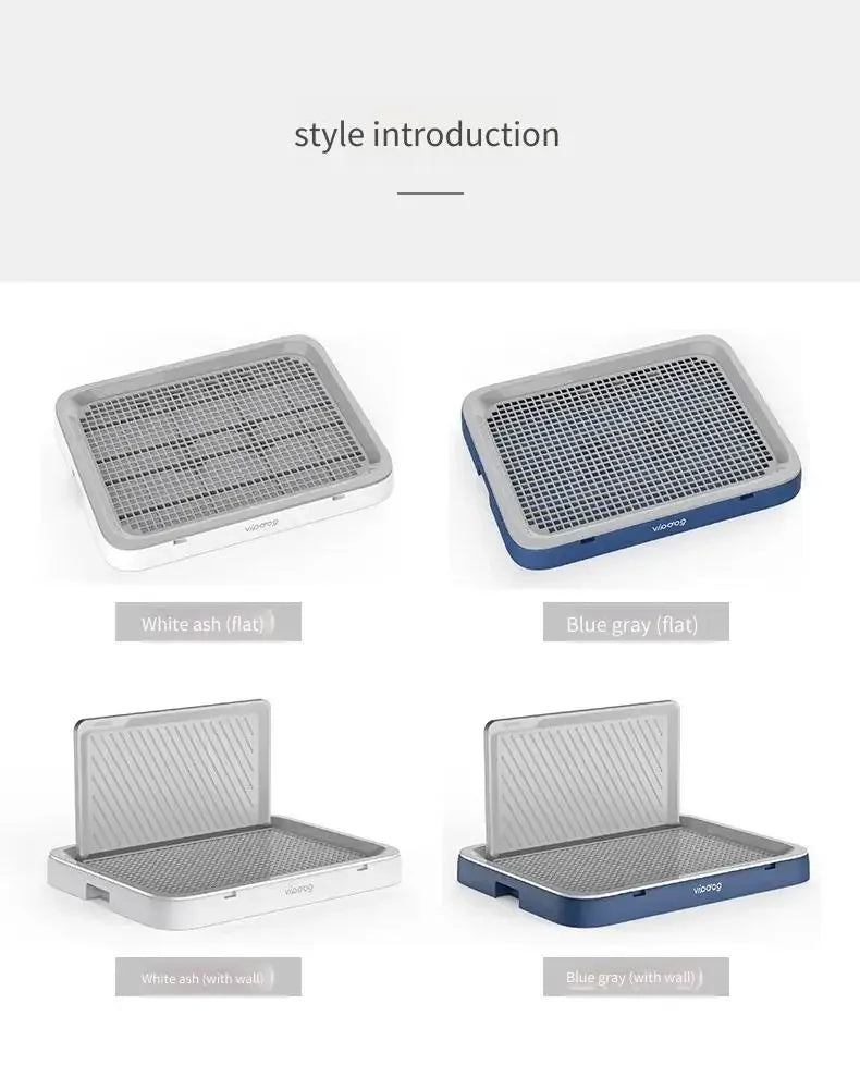 Anti-Splash Pet Dog WC Toilet - Baffle Design with Removable Net Puppy Potty Pan Litter Box & Practical Cleaning Training Tool