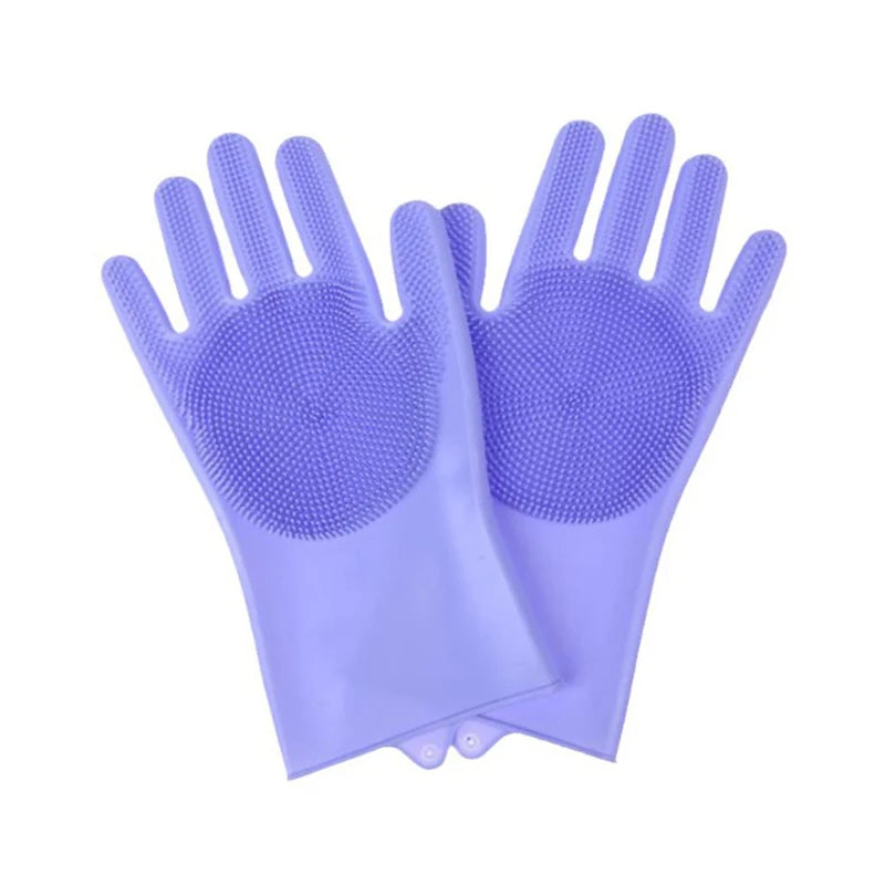 Pet Grooming Gloves Dog Cat Bathing Cleaning Glove Shampoo Scrubber Clean Soft Silicone Hair Removal Glove Hand Skin Protection