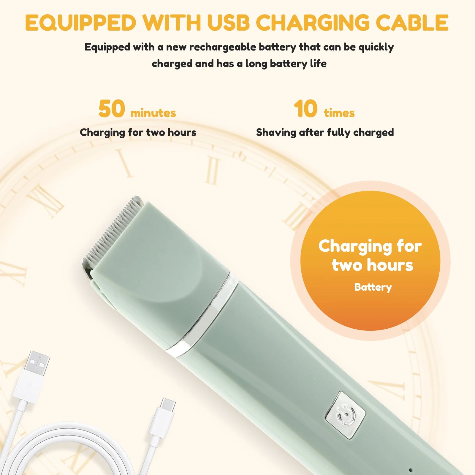 Professional Dog Hair Clipper Rechargeable Electrical Pet Grooming Trimmer Low Noise Dog Cat Hair Clipper Two Speed