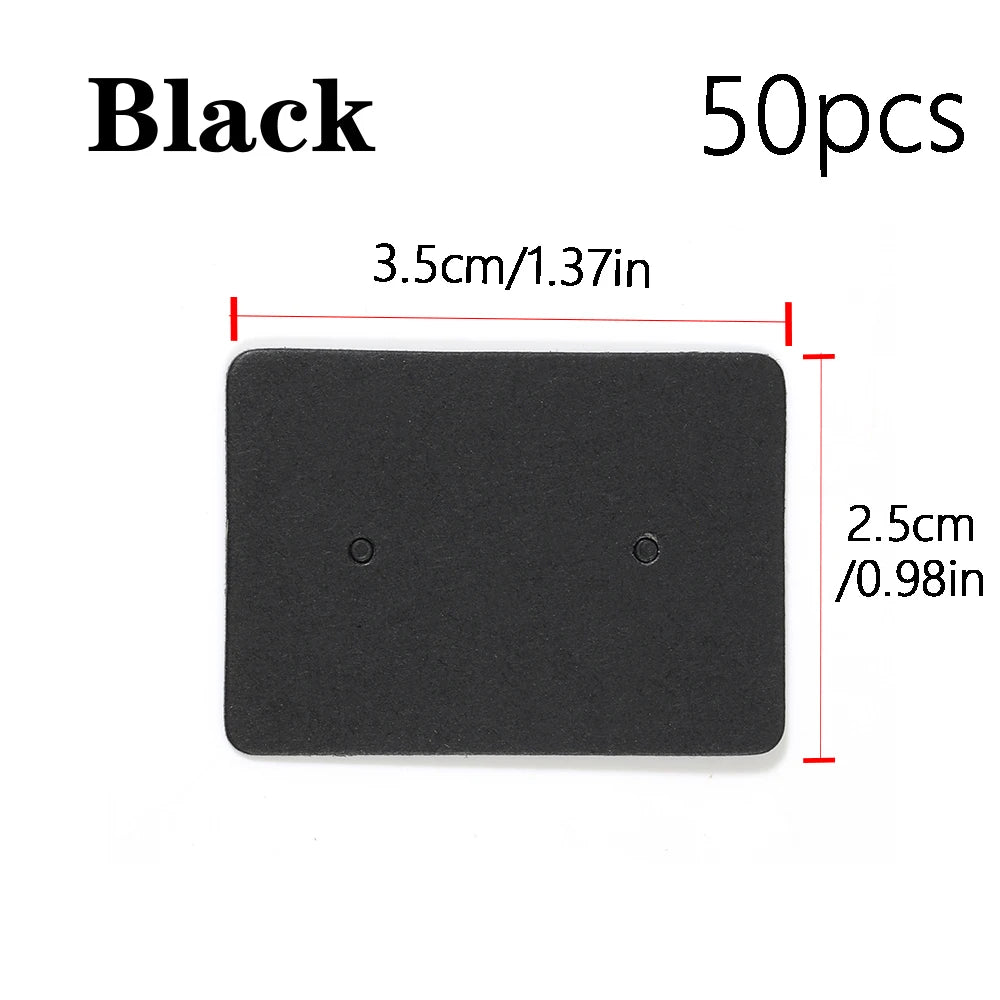 50/100pcs 3.5x2.5cm Earring Display Cards Kraft Paper Cards for Women Handmade Jewelry Earring Studs Packaging Retail Price Tags
