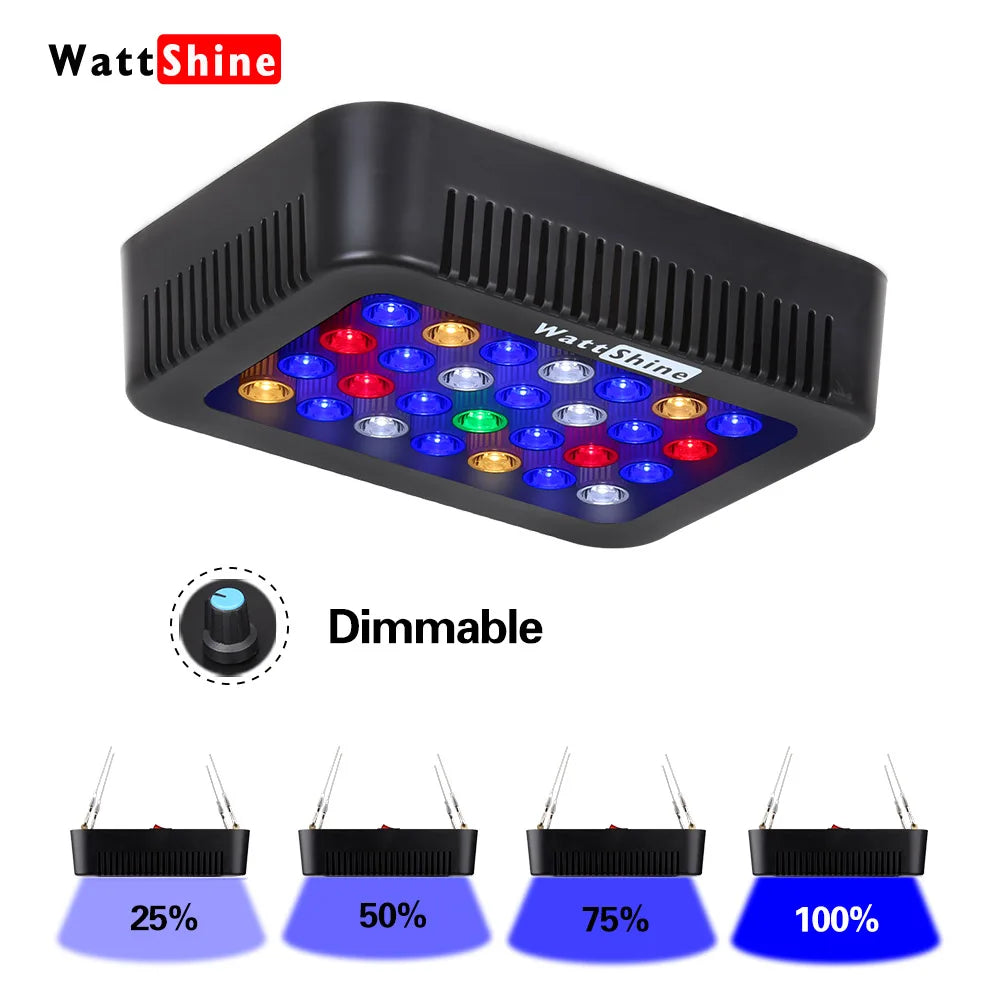 Dimmable Fish Tank Light 140W 180W Led Aquarium Lights Dimmer Coral Lamp For Fishbowl Marine Reef Aquariums Lighting Accessories