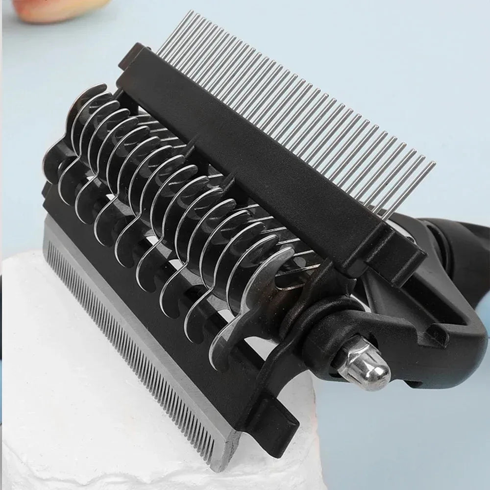 3 in 1 Cat Comb Brushes Dogs Grooming Shedding Supplies Dog Hair Remover Pet Deshedding Brush Pet Fur Knot Cutter Puppy