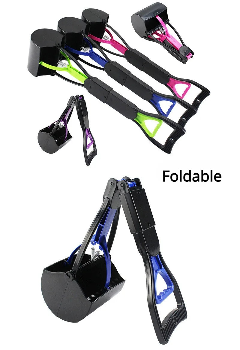 New Dog Poop Picker Extra Long Handle Large Collapsible Scooper Outdoor Dog Walking Cleaning Tool Feces Collector Pet Products