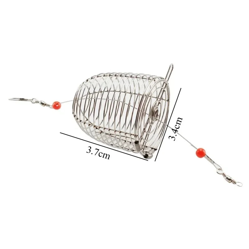 Shrimp Feeding Dish Stainless Steel Shrimp Bowls Feed Dish Metal Container Bait Cage Fish Tank Accessories for Shrimp Foods