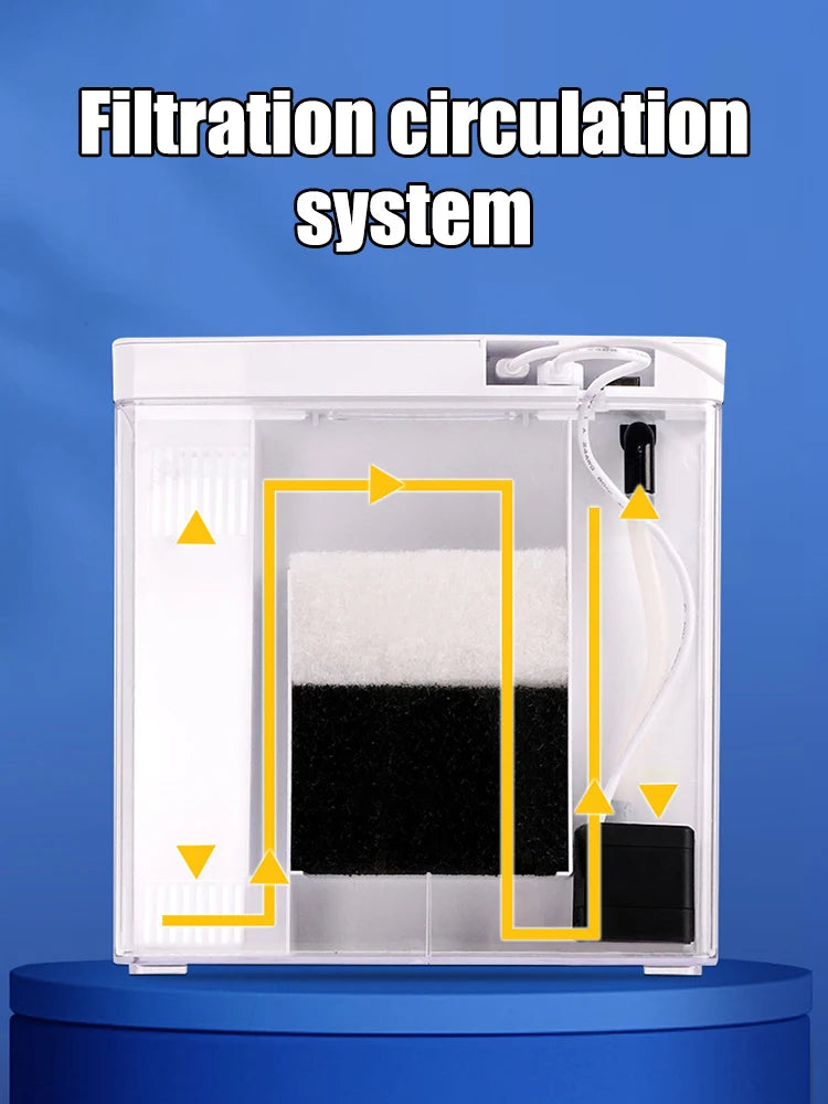 1PC Household fish tank, living room, small mini betta fish tank, desktop ecological tank