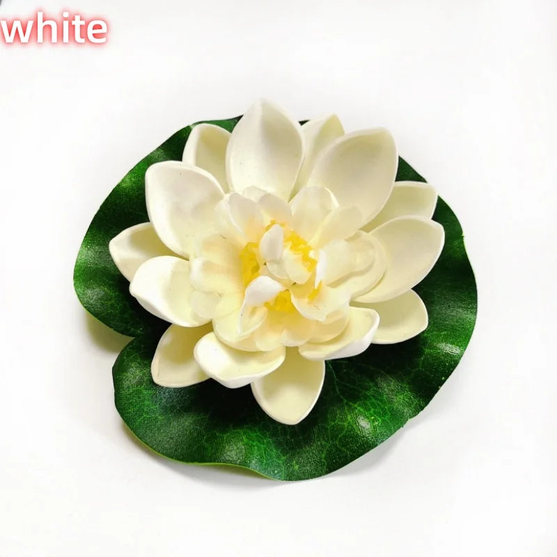 1PCS lifelike multi-color lotus floating foam flowers, suitable for ponds and aquariums, 4-inch garden decoration festival decor