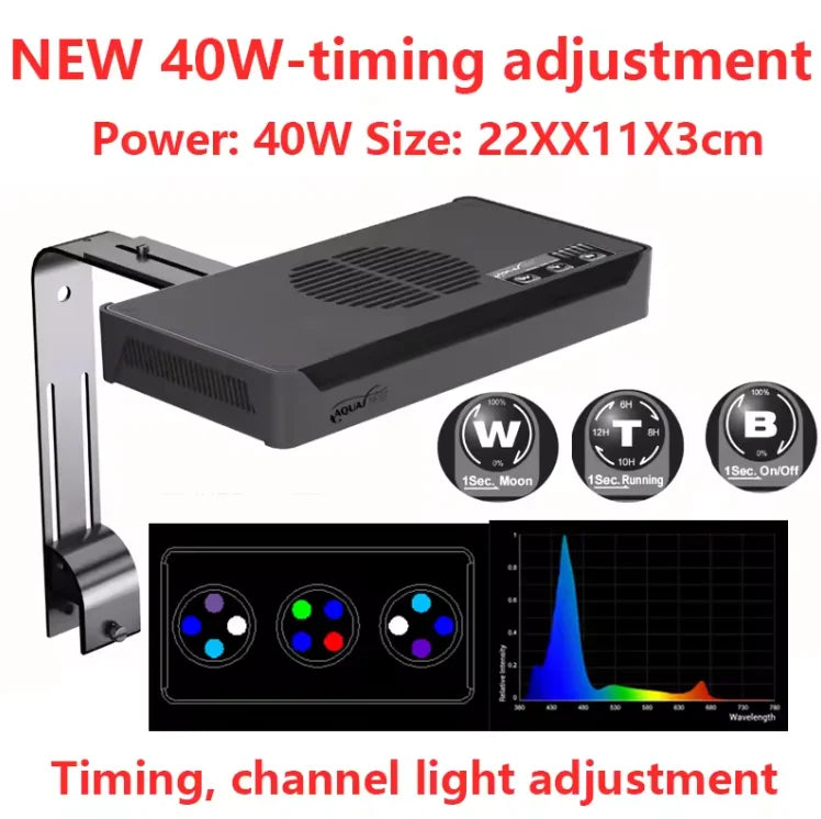 Spectra Nano 029 Aquarium Light 30W Saltwater Lighting with Touch Control for Coral Reef Fish Tank