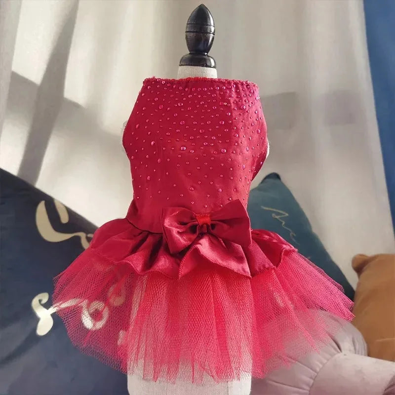 Dog Summer Dress Cat Lace Skirt Pet Clothing Chihuahua Tulle Skirt Puppy Cat Princess Apparel Cute Puppy Clothes Dog Accessories