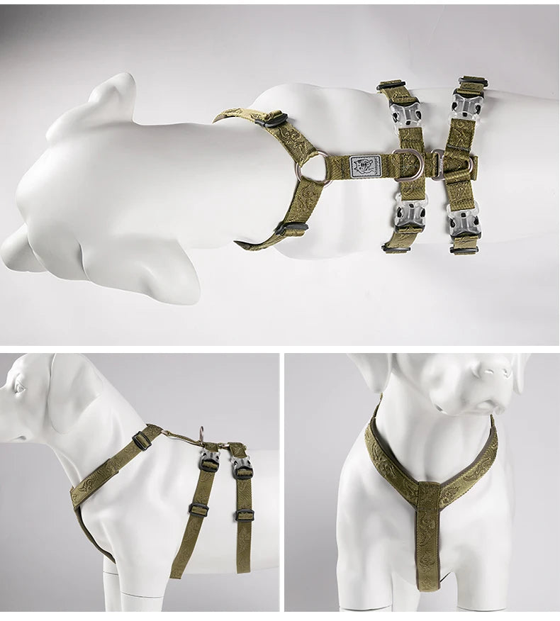 Winhyepet Dog Harness Pet Strap Adjustable Vest Triple Anti-escape Traveling Walking Pet Accessories For Small Meduim Large Dogs