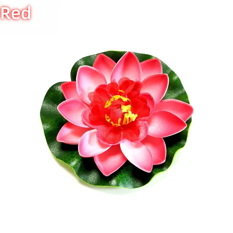 1PCS lifelike multi-color lotus floating foam flowers, suitable for ponds and aquariums, 4-inch garden decoration festival decor