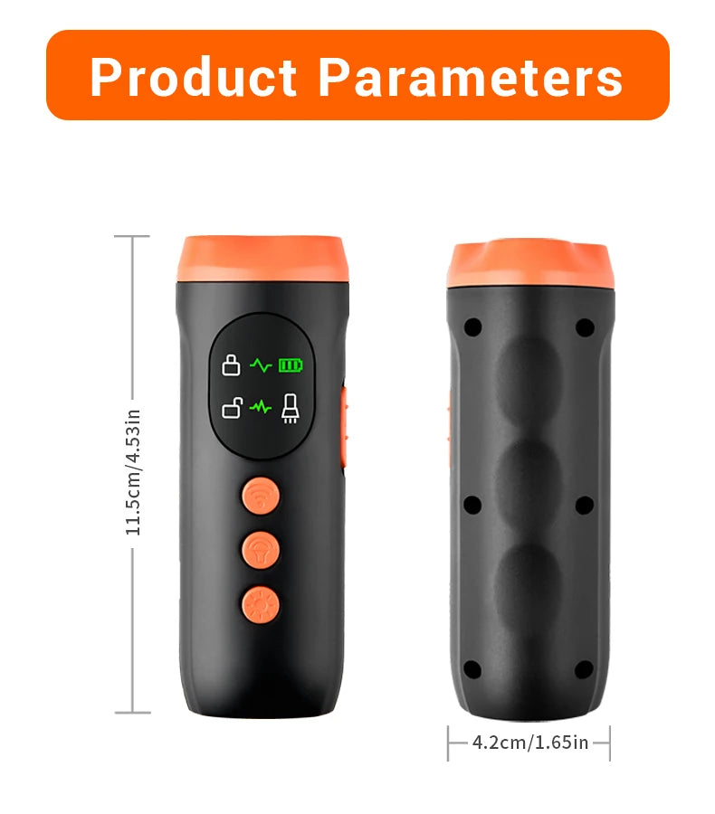 New portable outdoor dog repellent, high-power intelligent cat repellent, anti barking ultrasonic dog repellent with flashlight