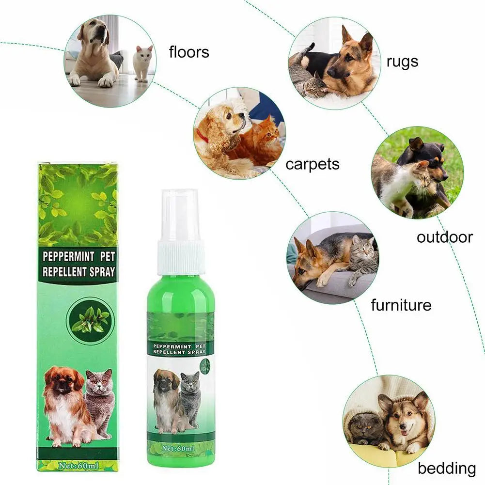 Pet Flea Killer Drops 60ml Anti Fleas Cats Ticks Lice Mite Removal Relieve Itching Antiseptic Pet Pest Spray Skin Care
