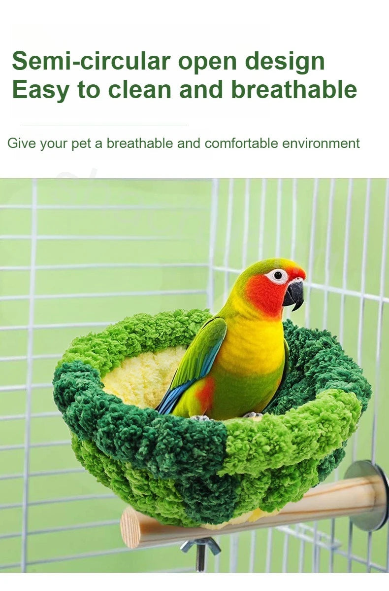 2025 Parrot Breeding Nest Versatile Winter Bird House Hanging Hammock Cage Accessories Breathable Warm Parrot Cage Nid Oiseaux