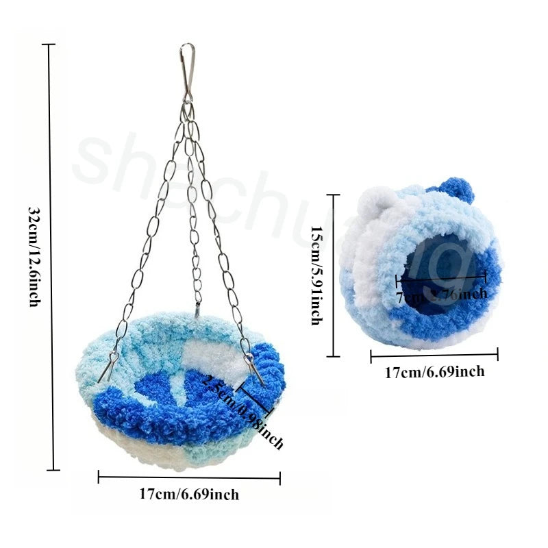 2025 Parrot Breeding Nest Versatile Winter Bird House Hanging Hammock Cage Accessories Breathable Warm Parrot Cage Nid Oiseaux