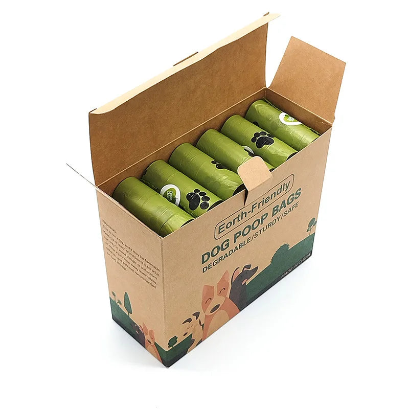 Biodegradable Pet Waste Bags Thickened Portable Printed Dog Poop Bags Eco-friendly Outdoor Pet Poop Pickup Bags with Organizer