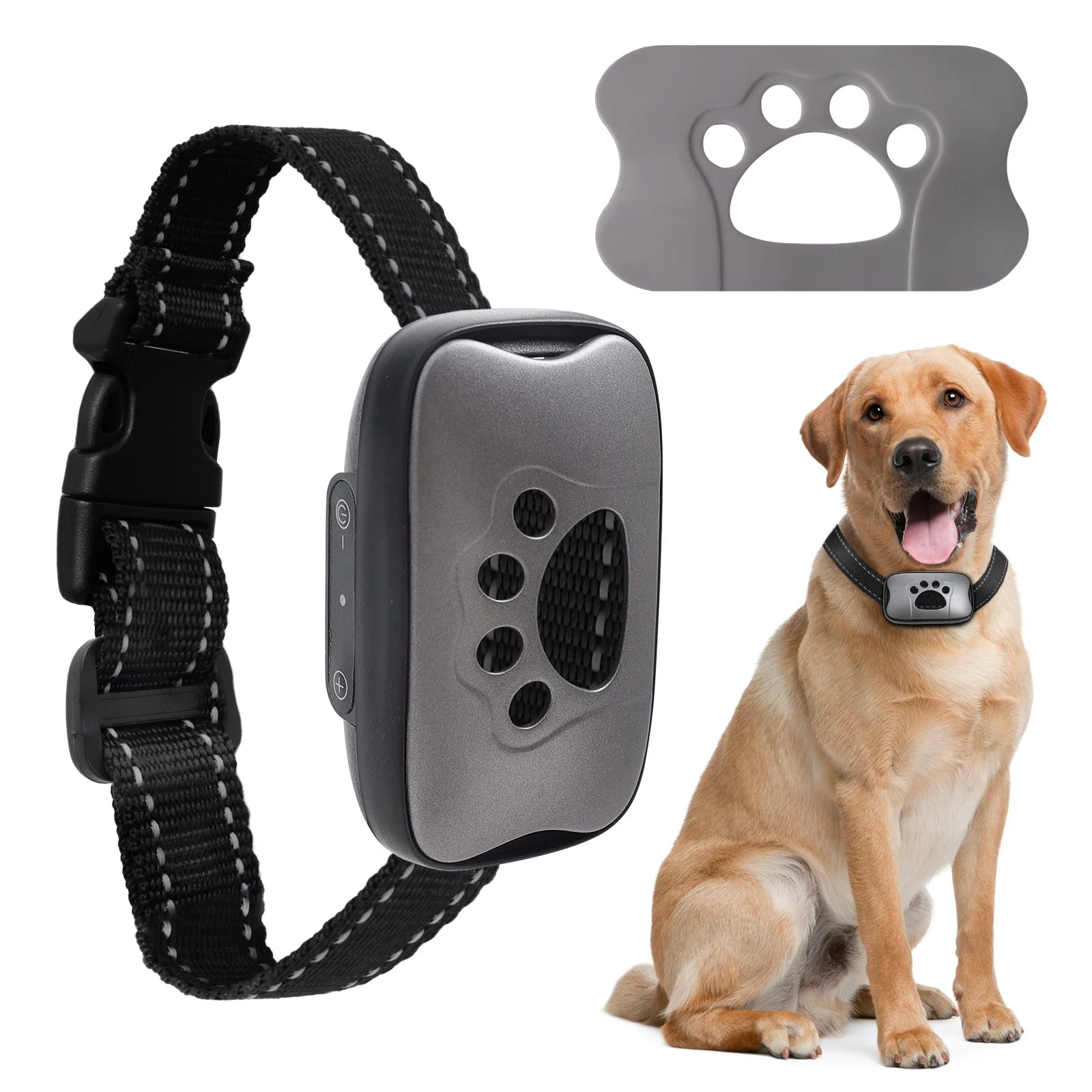 Pet Dog Anti Barking Device USB Rechargeable Dogs Training Collar Ultrasonic Stop Barking Vibration Anti Bark Collar