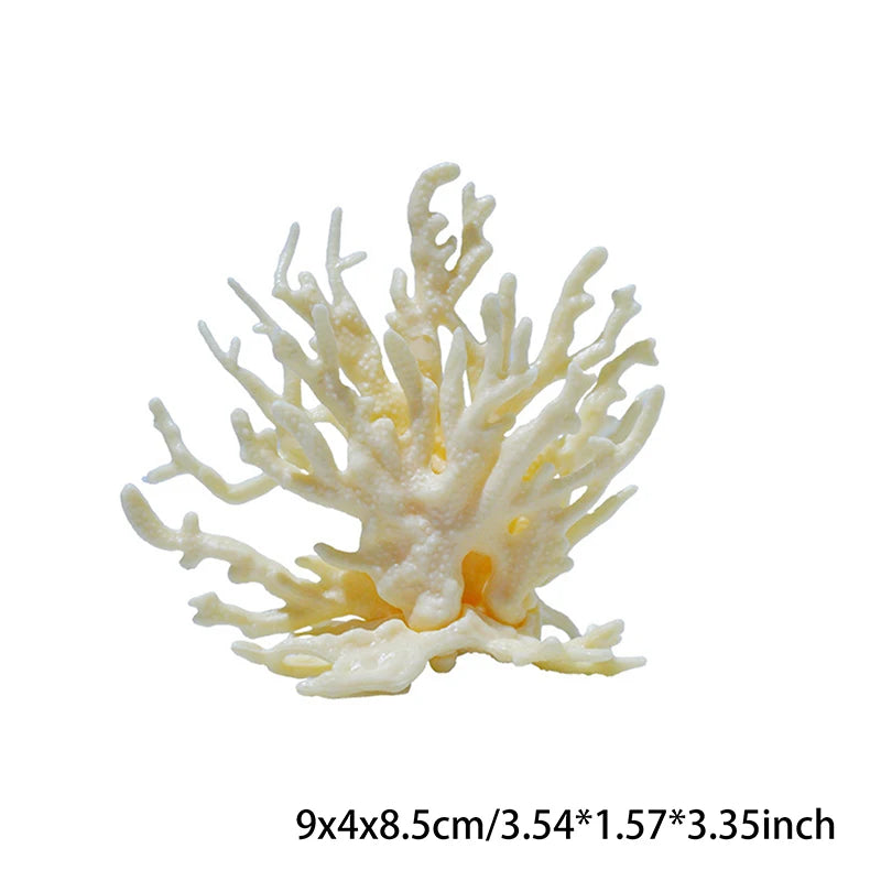 Mini Fish Tank Decorartion Resin Simulation Coral Micro Landscape Fish Tank Starfish Aquarium Decor Ornaments Plants Accessories